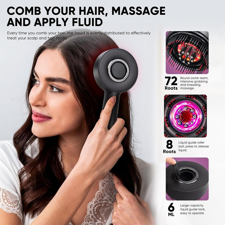 Perie de Par Electrica BrushPro X6 cu Aplicator de Ser pentru Scalp, A-149-16