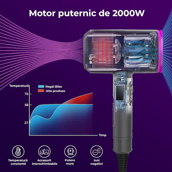 Uscator de Par 5 in 1 cu Tehnologie Ultrasonica si Aer Cald/Rece, A-172-8