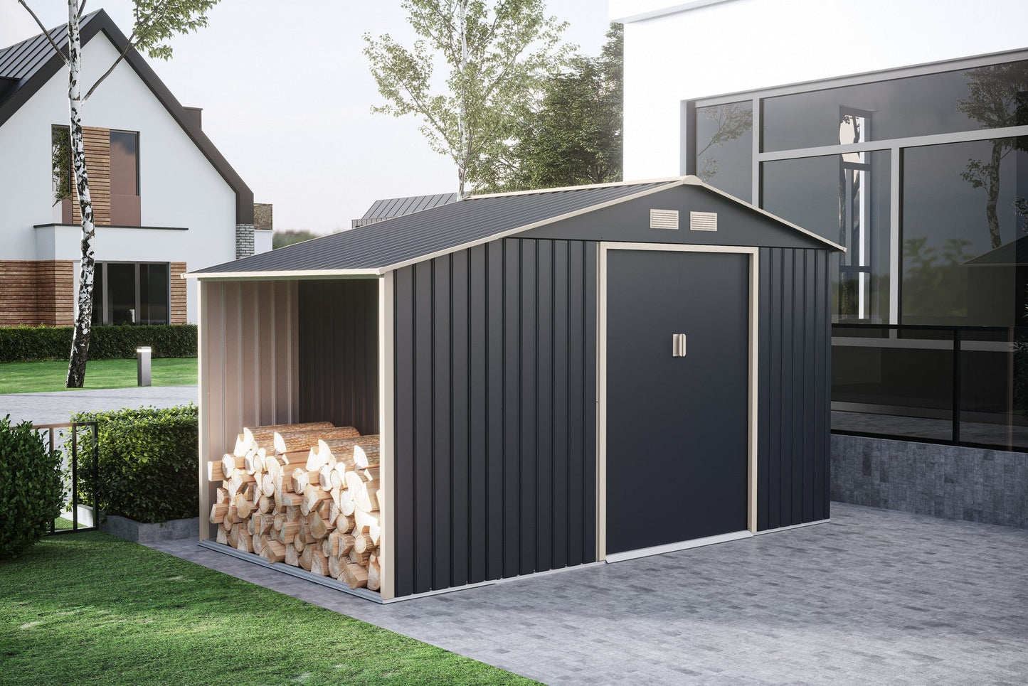 Casuta/magazie de gradina premium metalica