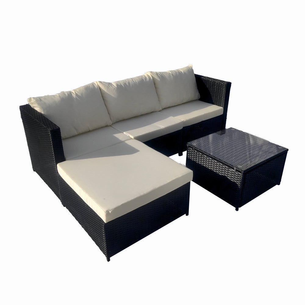 Set mobilier terasa/gradina tip ratan KLUGMEISTER KJFR008