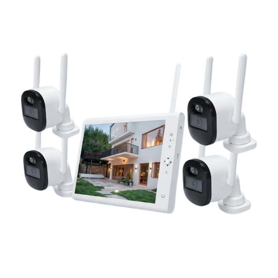 Sistem performant de supraveghere video N44WEV+I41DM*4 NVR cu ecran 10 — Control și Siguranță Zi