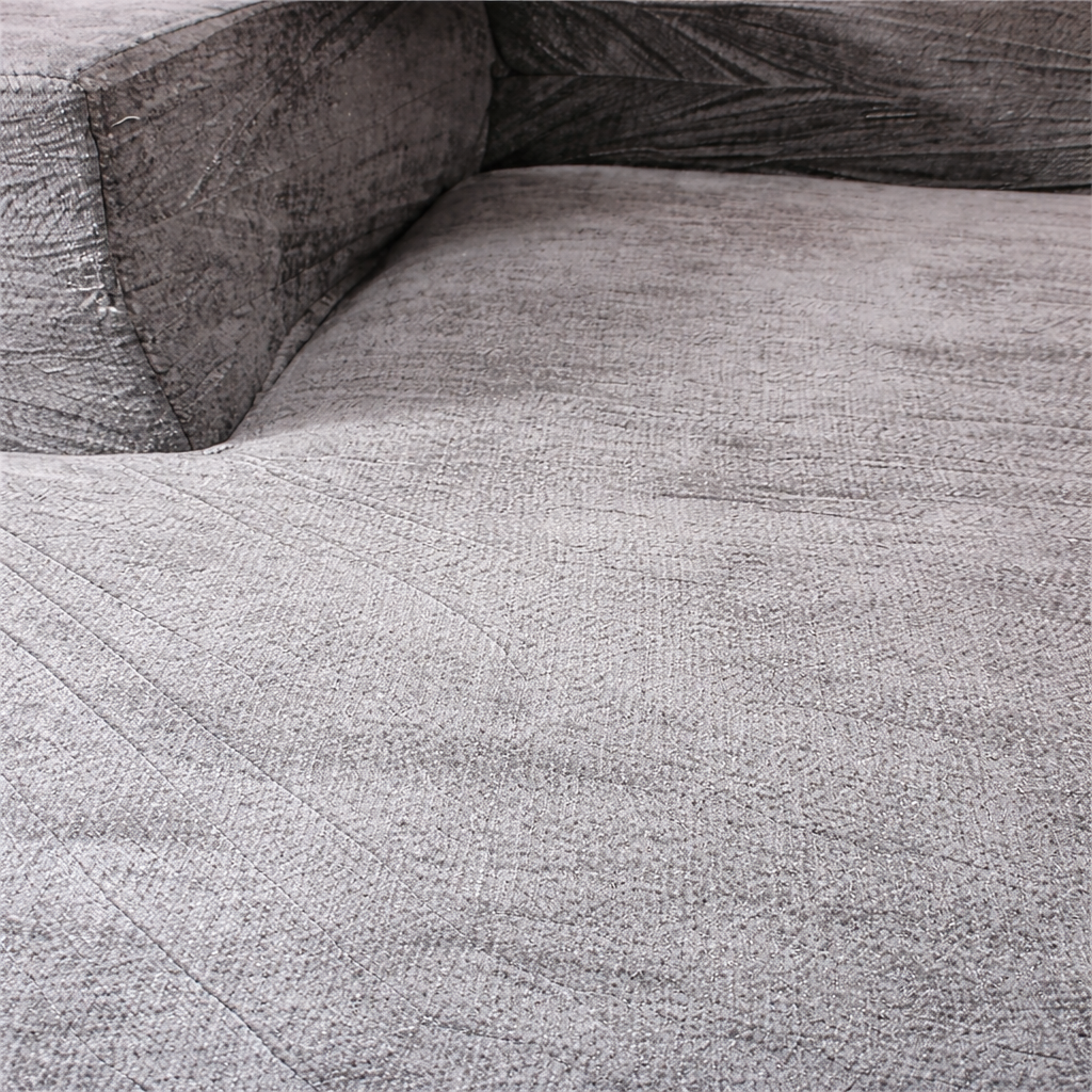 Canapea Colțar Gri Tip Chesterfield cu 4 Perne, 240x150x70 cm, A-151-4