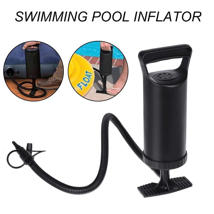 Set Piscină Gonflabilă 1.8 m + Pompă Manuală + Colac, pentru Familie