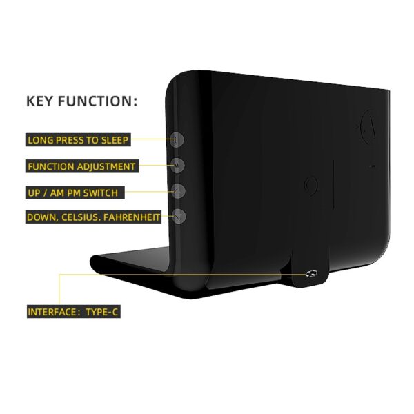 Ceas digital cu alarma si incarcare wireless pentru smartphone — Utilitate Smart Zi de Zi
