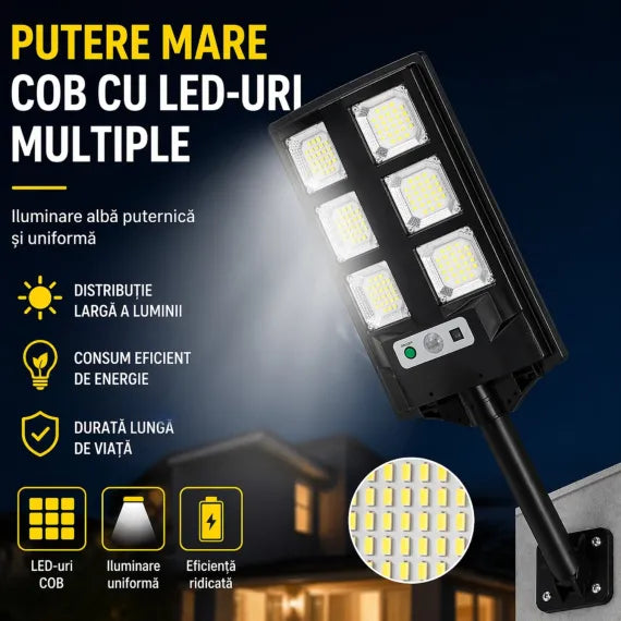 Lampa Solara Stradala cu Panou si Telecomanda, A-160-8