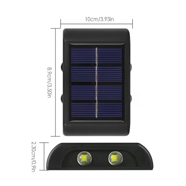 Lampa Solara de Perete cu 4 LED-uri pentru Exterior, A-119-78