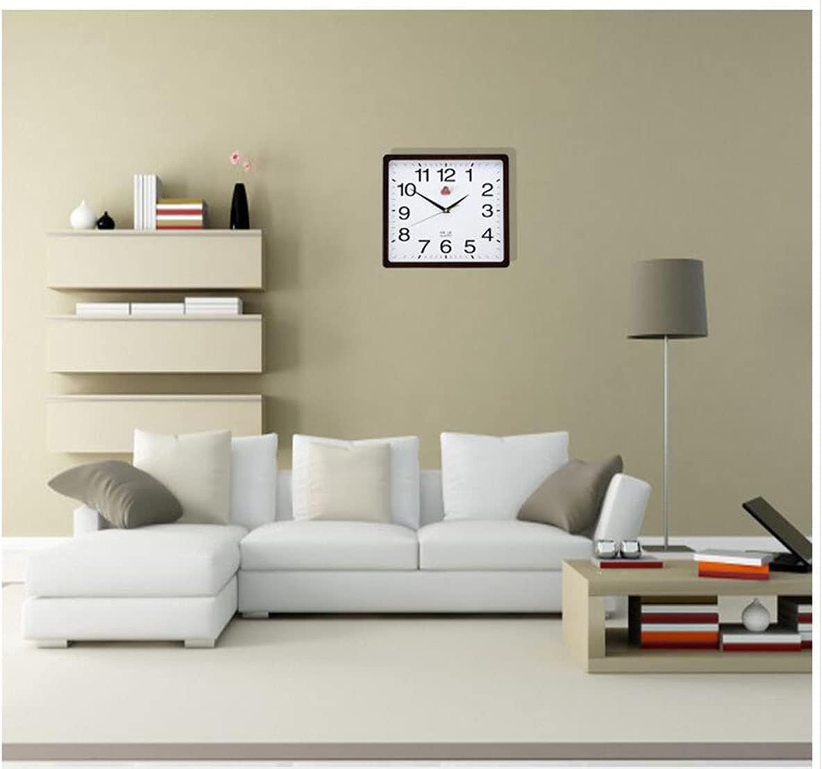 Ceas de perete silentios 35 cm mecanism quartz cifre mari — Confort Practic Pentru Casa Ta