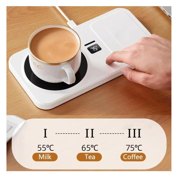 Incalzitor de Cafea cu Incarcare Wireless pentru Telefon, A-150-8