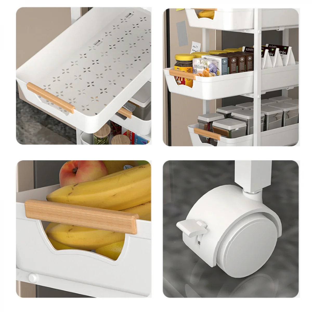 Suport slim portabil cu 5 nivele 38x 23.5 x 81.5 — Mai Mult Confort în Bucătărie