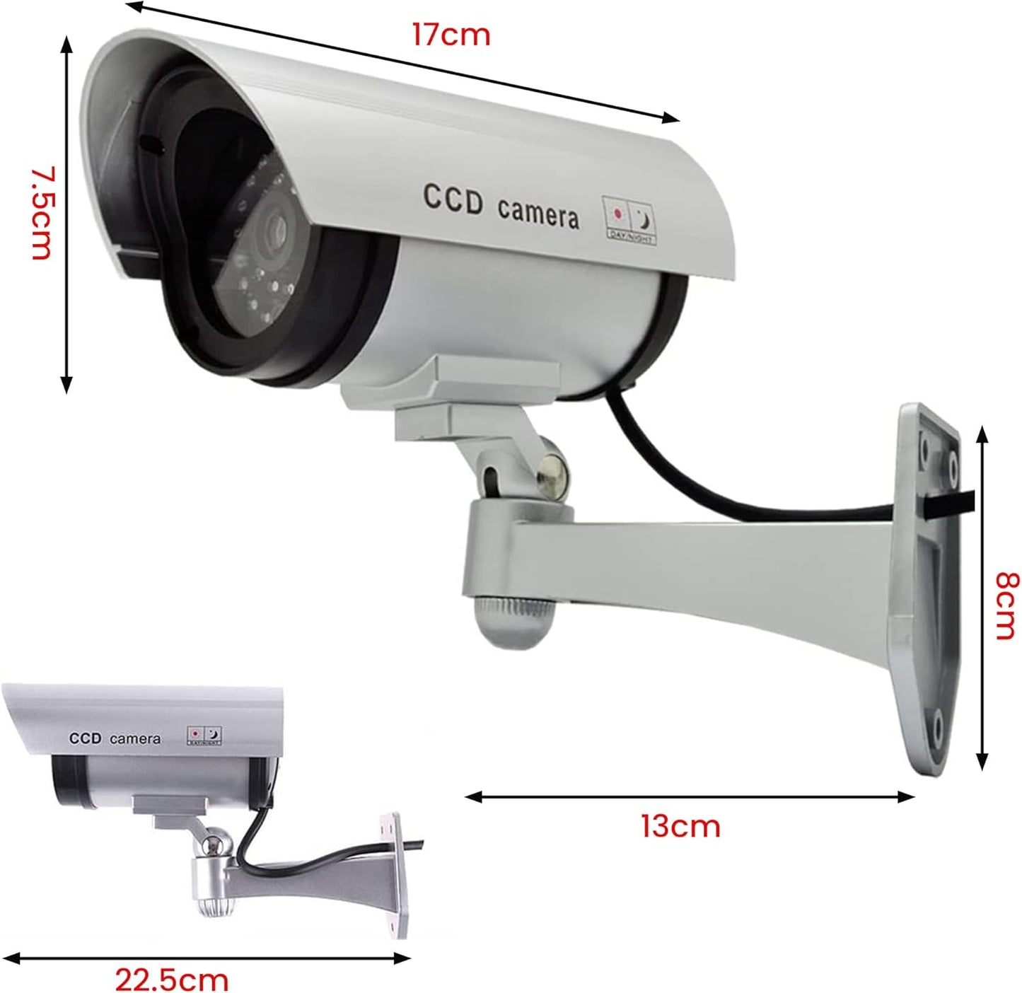 Set 4 camere supraveghere video false LED rosu avertizor — Control și Siguranță Zi de Zi
