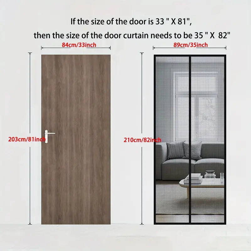 Set 3 perdele magnetice antiinsecte 190 x 100 cm — Confort Practic Pentru Casa Ta