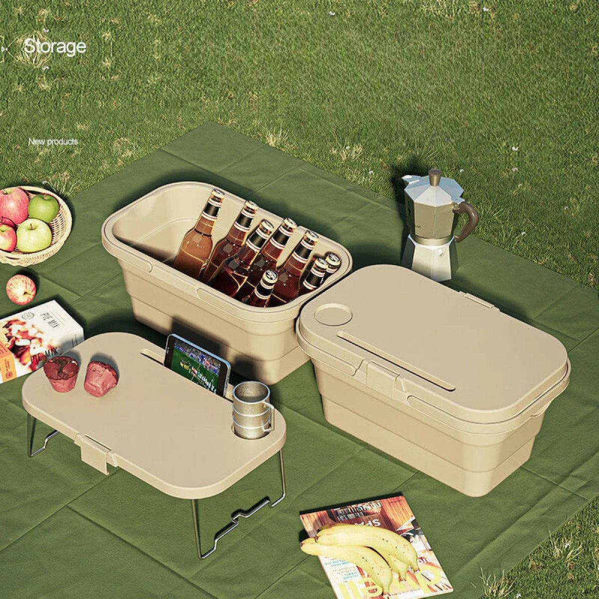 Lighean pliabil 2 in 1 cu masuta picnic 8 L — Mai Mult Confort Oriunde