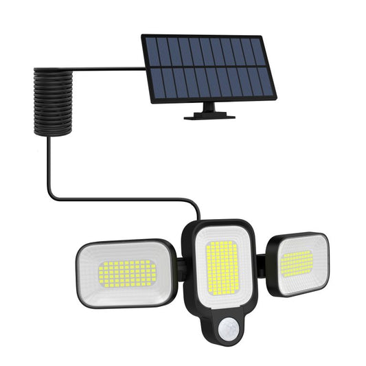 Lampă Solară LED 45W cu 225 LED-uri, Senzor Mișcare și 3 Brațe Rotative IP65, CLS-IL008