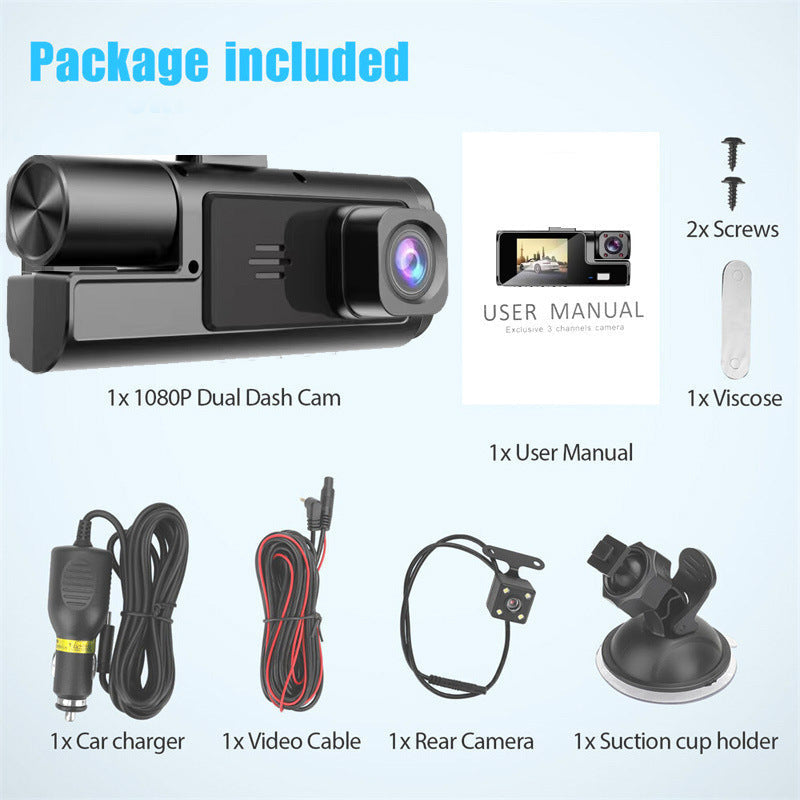 Camera auto tripla FullHD — Control și Siguranță Zi de Zi