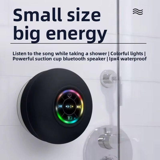 Boxă Bluetooth waterproof fixată cu ventuză pe faianță