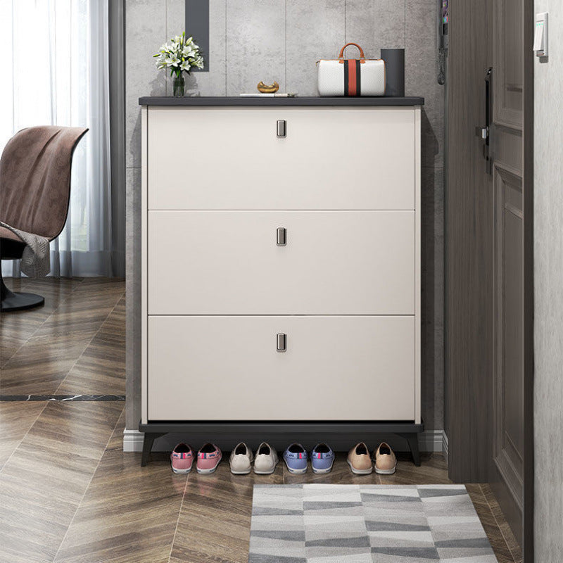 Pantofar modern cu 3 Uși – Crem/Gri 50/60 x 17 — Confort Practic Pentru Casa Ta