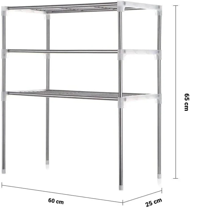 Etajera tip raft multifunctional pentru bucatarie sau baie 60x65x24cm — Mai Mult Confort în