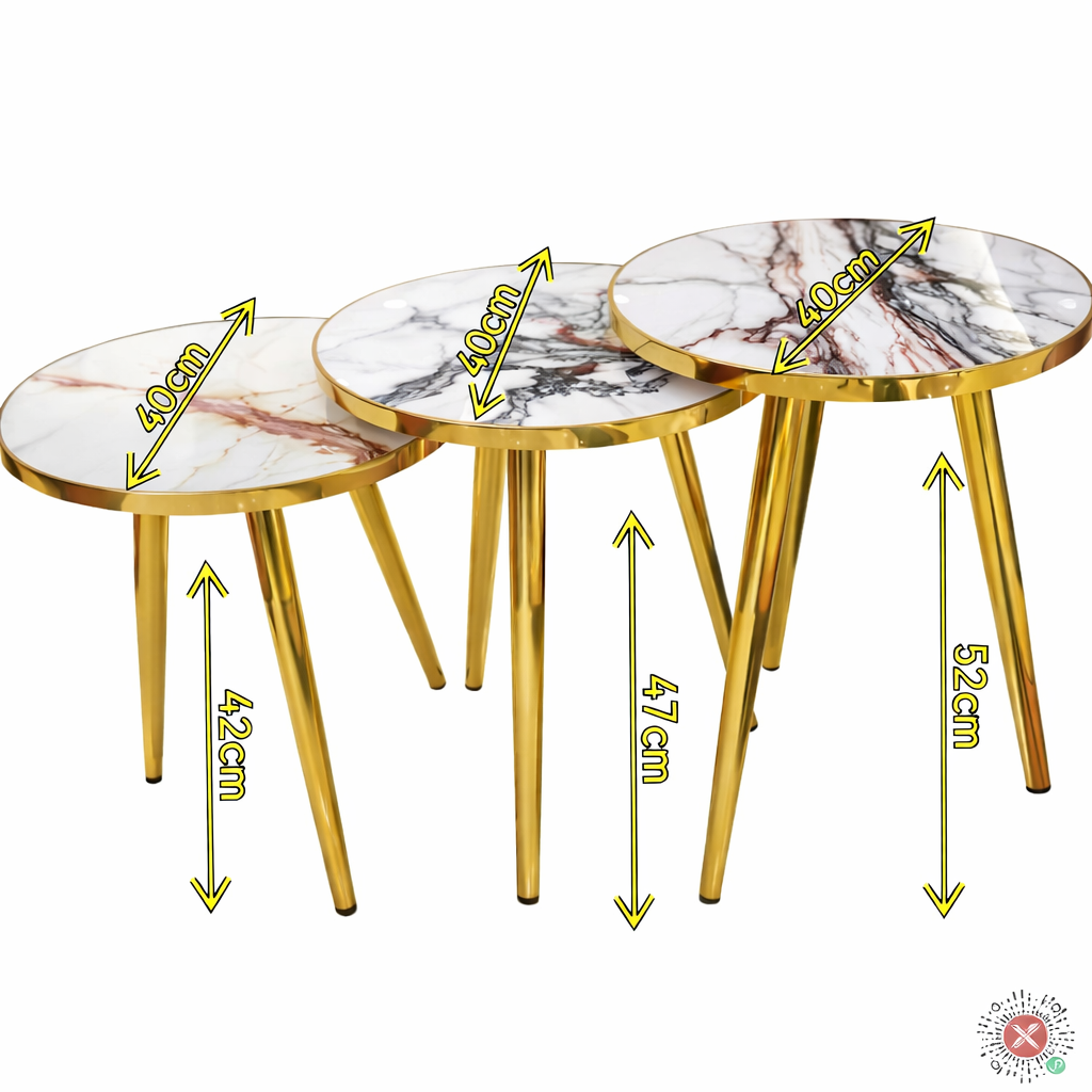 Set 3 masute de cafea tip nesting — Confort Practic Pentru Casa Ta