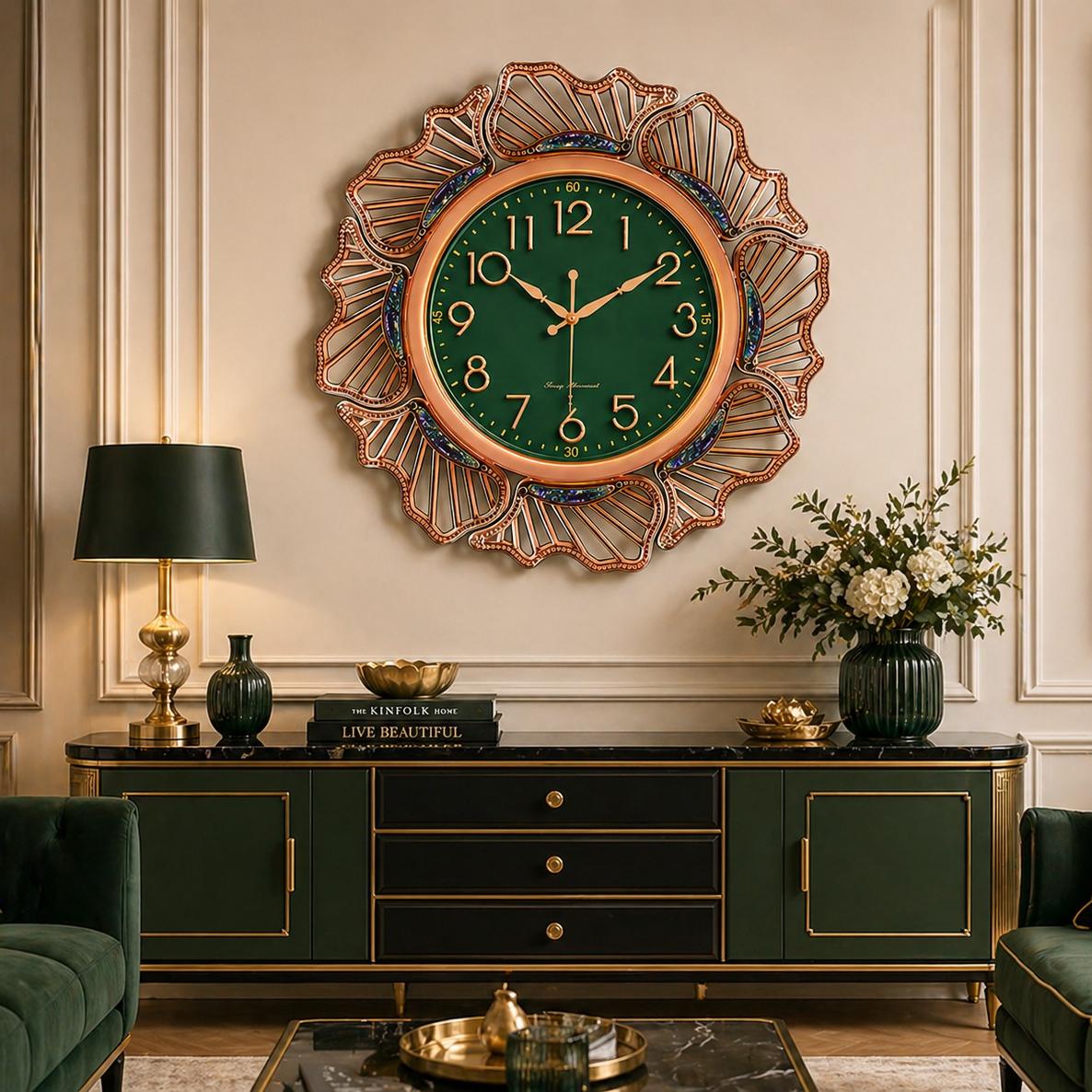 Ceas de perete modern decorativ 57 cm design elegant cu — Confort Practic Pentru Casa Ta
