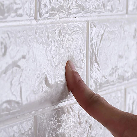 Tapet 3D caramizi albe 70 x 77 cm 6 mm — Confort Practic Pentru Casa Ta