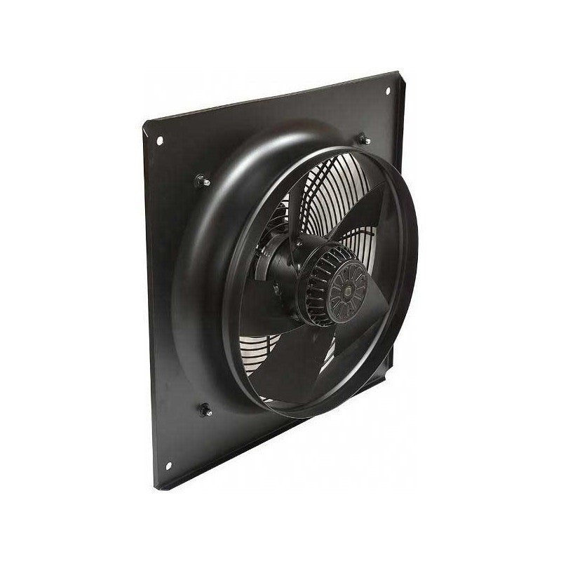 Ventilator Axial de Perete 400mm, Carcasă Metalică, pentru Evacuare Debit Mare de Aer, Montaj Mural, Q-14H042