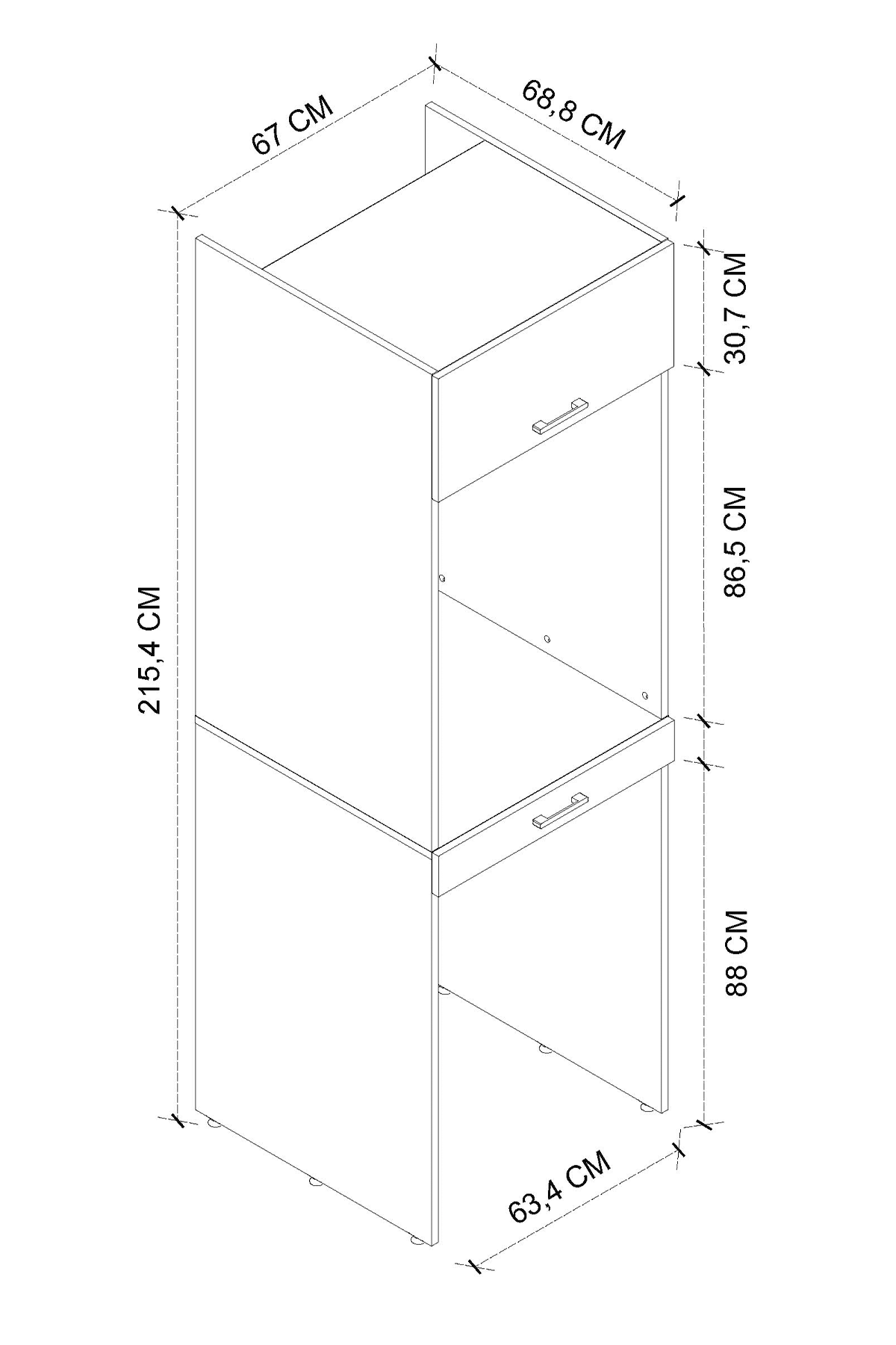 Dulap Irmak multifunctional 80 x 180 cm PAL melaminat 18 — Confort Practic Pentru Casa Ta