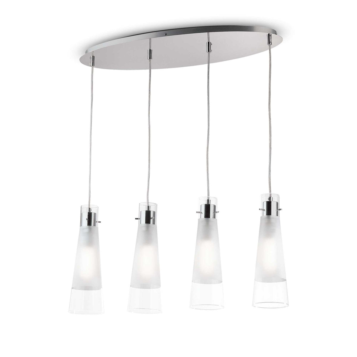 Lustră Suspendată KUKY SP4, Transparentă, 4 Becuri E27, 8021696023038