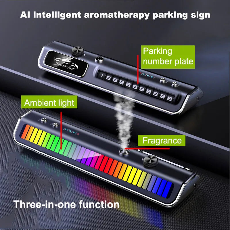 Aparat de odorizare/parfumare auto cu lumini RGB si suport pentru — Confort și Siguranță la Drum