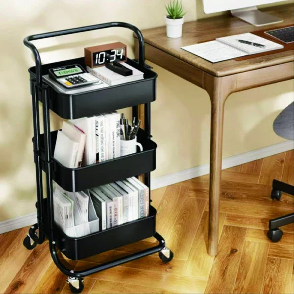 Raft portabil cu 3 nivele – cu cosuri metalice si — Confort Practic Pentru Casa Ta