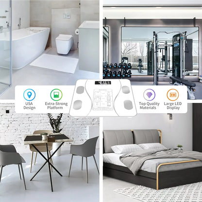 Cantar corporal cu ecran digital Iluminat conectare bluetooth — Confort Personal Zi de Zi
