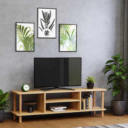 Comoda TV cu rafturi 120 cm — Confort Practic Pentru Casa Ta