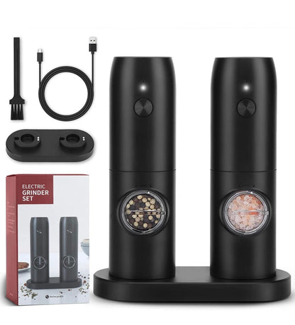 Set 2 Rasnite Electrice pentru sare Indicator Led — Mai Mult Confort în Bucătărie