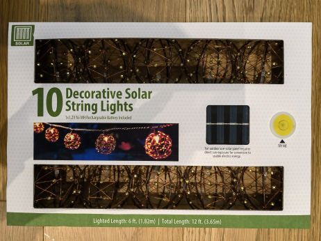 Ghirlanda luminoasa cu incarcare solara 5.4 m — Ambient Modern Pentru Acasă