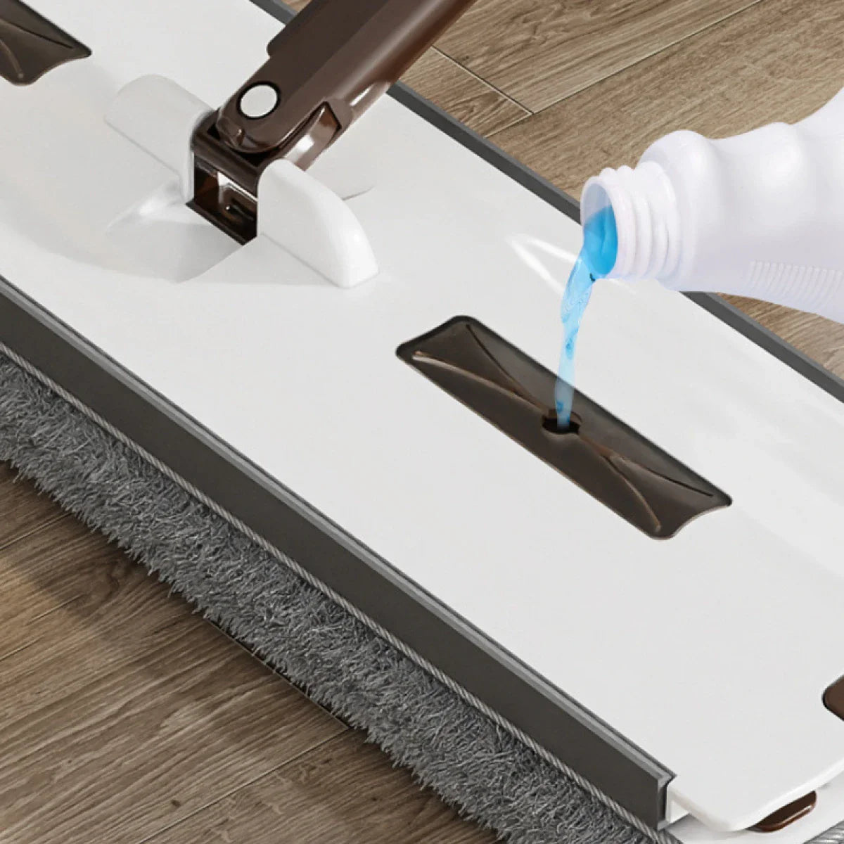 Set mop rotativ cu 2 lavete microfibra si lighean pliabil — Confort Practic Pentru Casa Ta