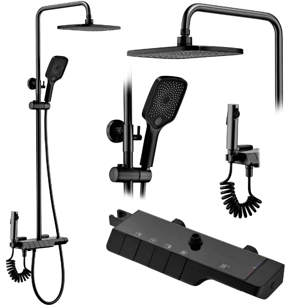 Set baterie coloana de dus cu afisaj led si termostat — Confort Practic Pentru Casa Ta