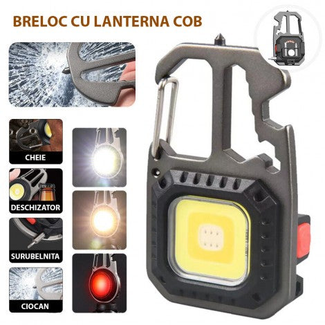 Lanterna LED tip breloc cu dispozitiv spargere geamuri — Ambient Modern Pentru Acasă