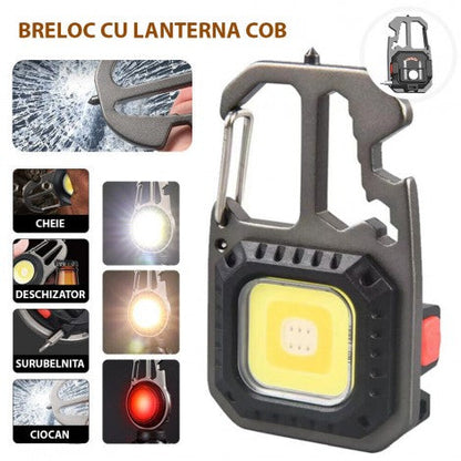Lanterna LED tip breloc cu dispozitiv spargere geamuri — Ambient Modern Pentru Acasă