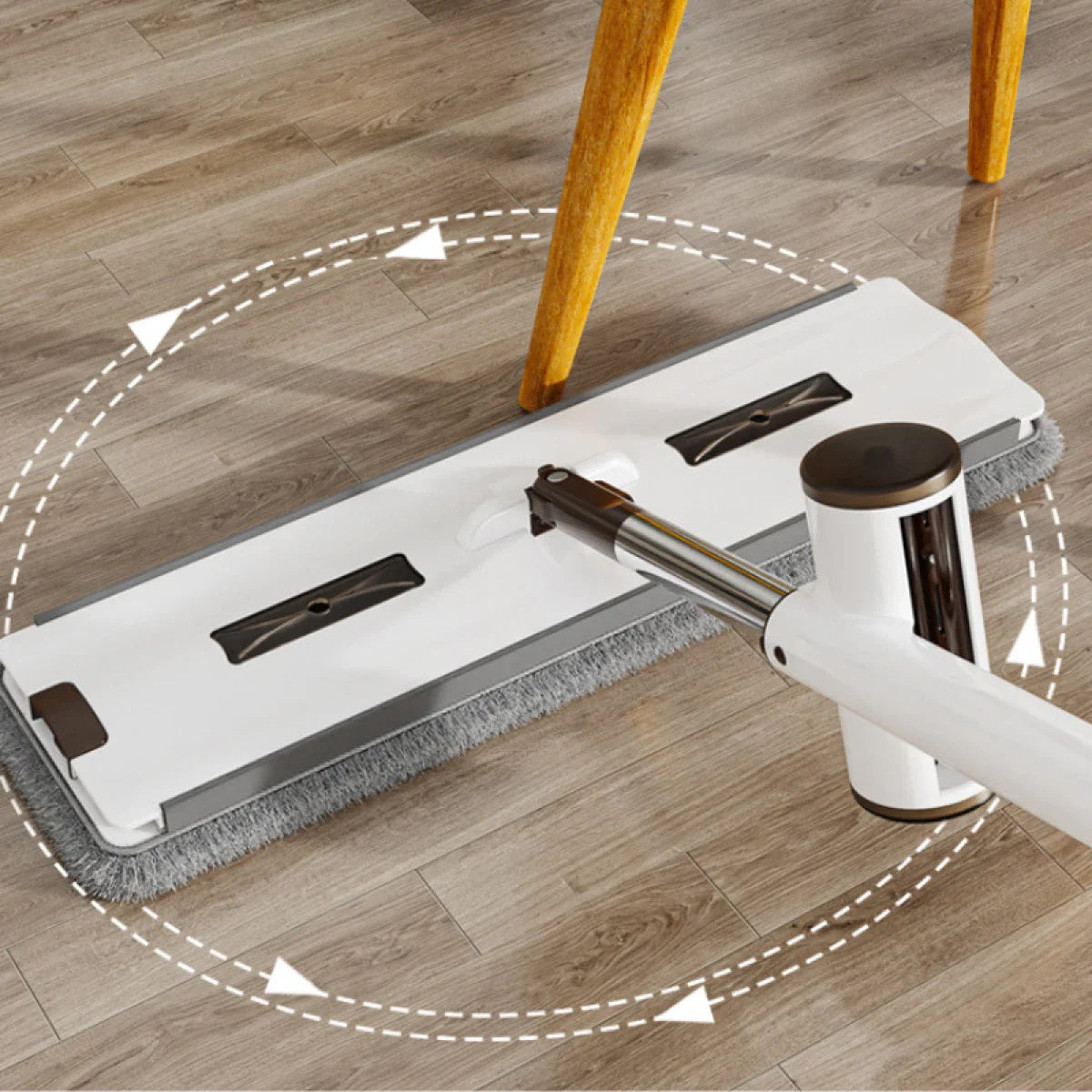 Set mop rotativ cu 2 lavete microfibra si lighean pliabil — Confort Practic Pentru Casa Ta