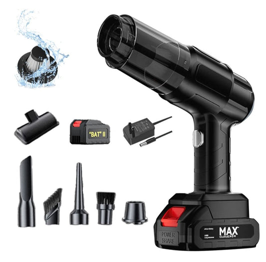 Aspirator Auto Portabil Wireless cu 9 Accesorii și Putere Mare de Aspirare, A-143-1