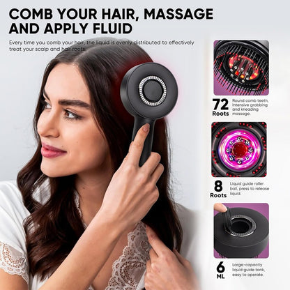Perie de Par Electrica BrushPro X6 cu Aplicator de Ser pentru Scalp, A-149-16