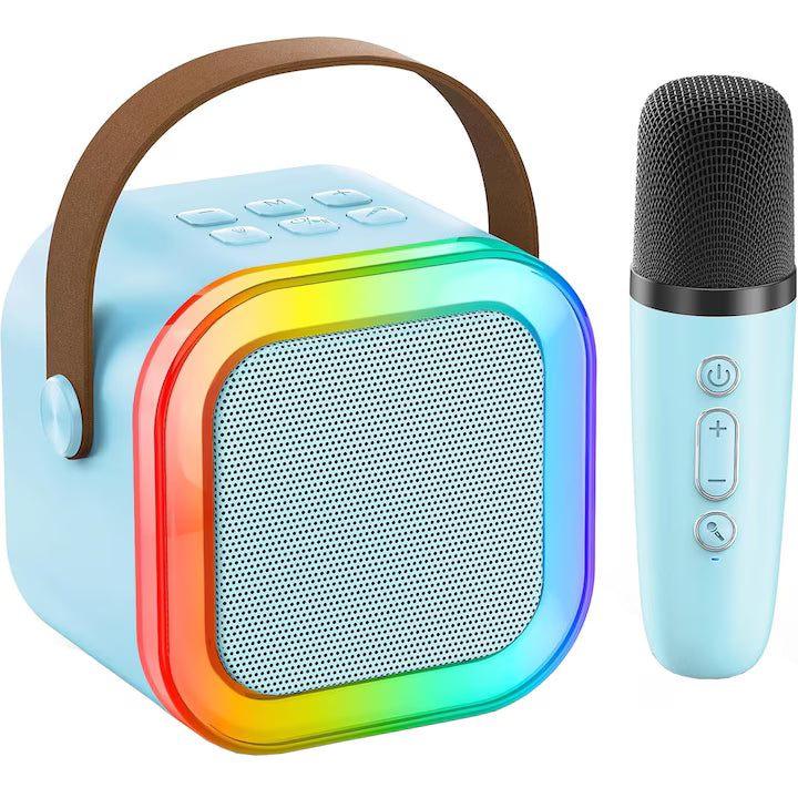 Set Boxa Bluetooth Karaoke cu 2 Microfoane Wireless, A-163-16