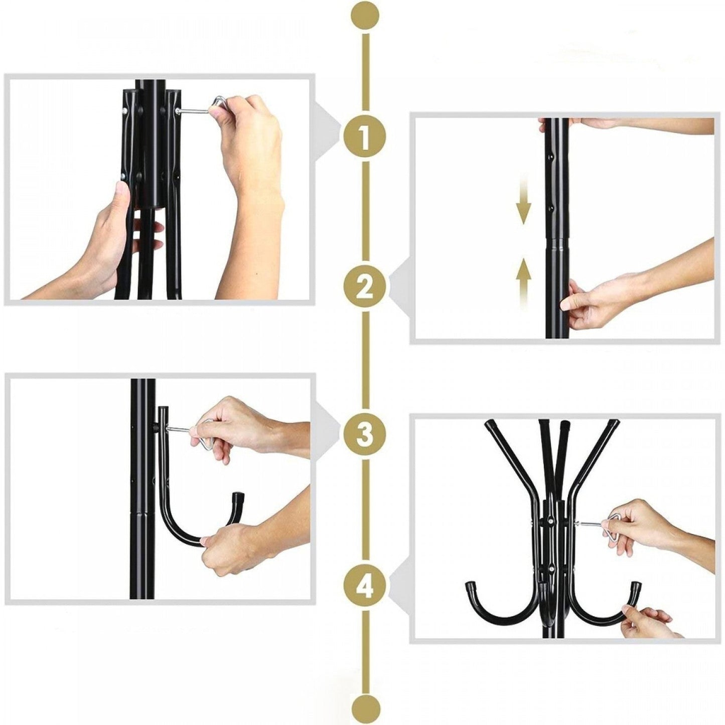 Cuier tip pom cu multiple agatatori 165 cm x 42 — Confort Practic Pentru Casa Ta