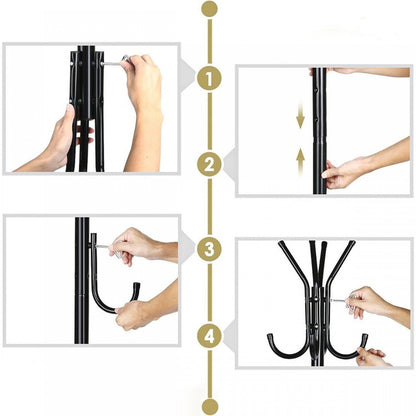 Cuier tip pom cu multiple agatatori 165 cm x 42 — Confort Practic Pentru Casa Ta
