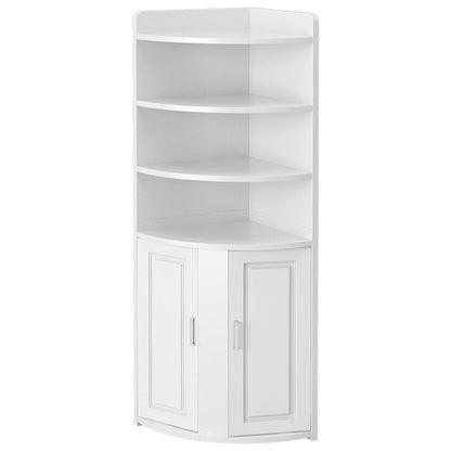 Biblioteca pentru colt cu 4 polite si dulap 2 usi — Confort Practic Pentru Casa Ta