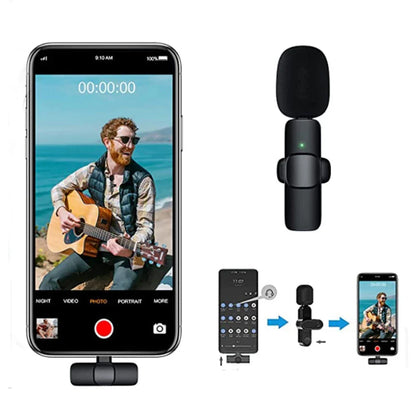 Microfon wireless K8 tip lavaliera conector USB tip C/iPhone — Utilitate Smart Zi de Zi