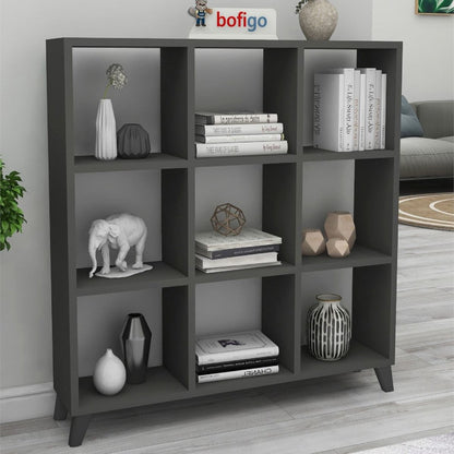 Biblioteca Cub cu 9 compartimente si rafturi etajera carti 100 — Confort Practic Pentru Casa Ta