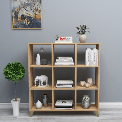 Biblioteca Cub cu 9 compartimente si rafturi etajera carti 100 — Confort Practic Pentru Casa Ta