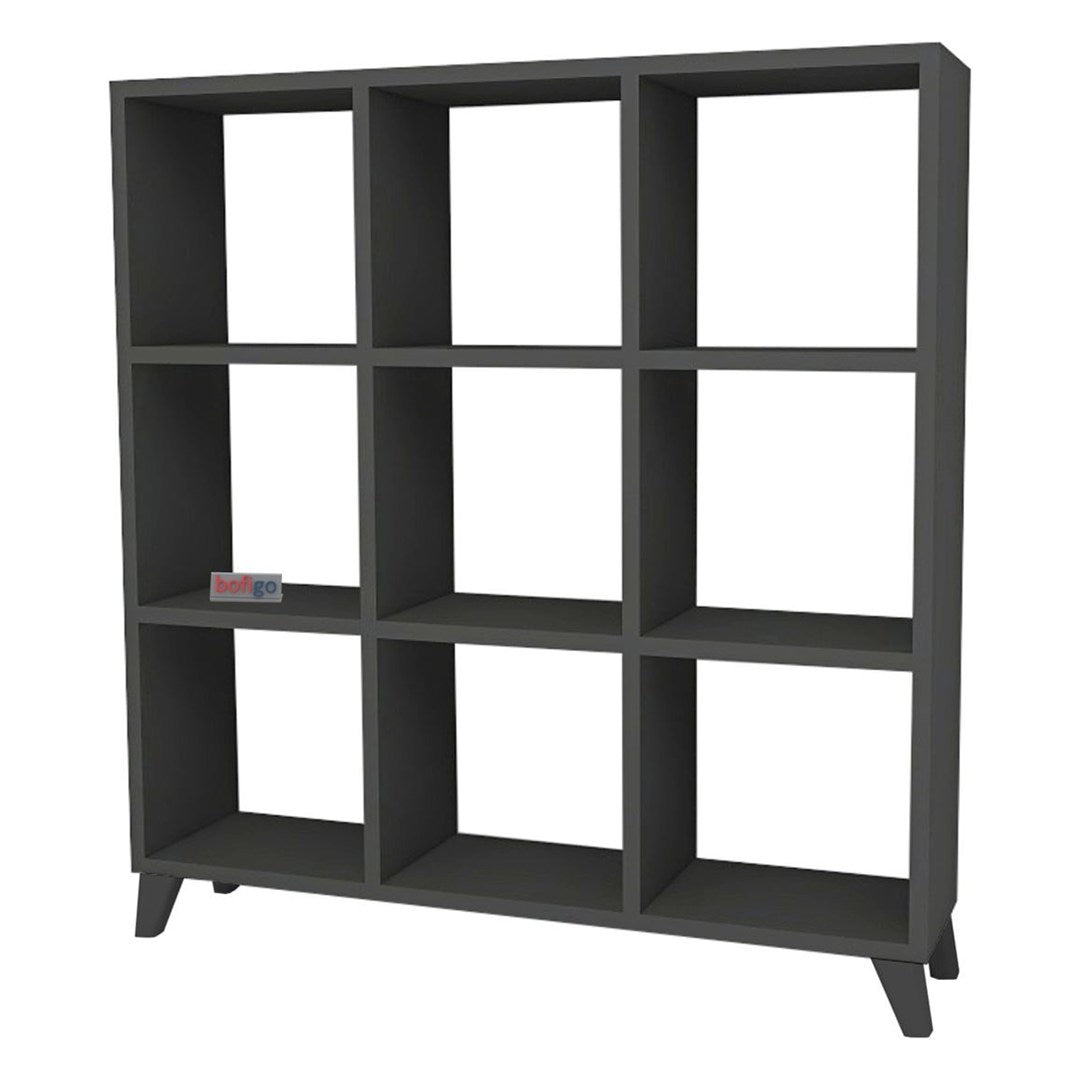 Biblioteca Cub cu 9 compartimente si rafturi etajera carti 100 — Confort Practic Pentru Casa Ta