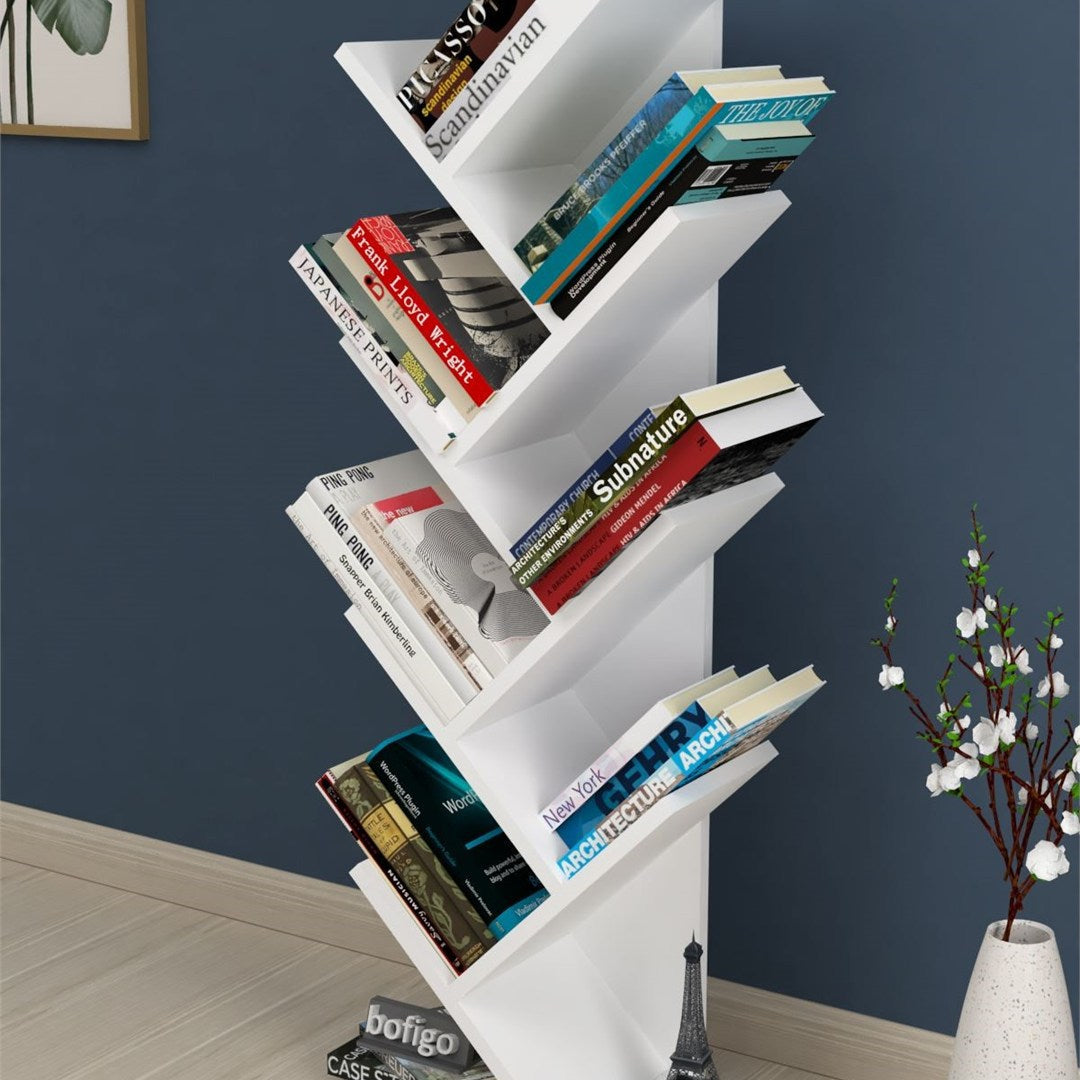 Biblioteca Copac cu rafturi decorative etajera living 60 x 170 — Confort Practic Pentru Casa Ta