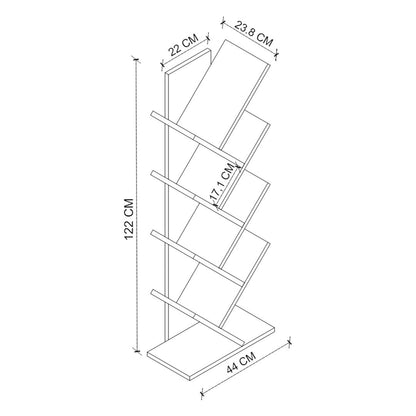 Biblioteca Copac cu rafturi decorative etajera living 60 x 170 — Confort Practic Pentru Casa Ta